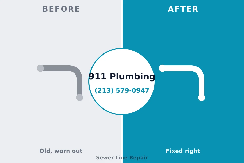 Before and after: plumbing repair Enochville, NC